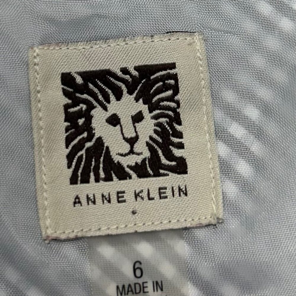 Anne Klein Gingham Floral Embroidered Maxi Dress Women's 6 - Picture 3 of 15
